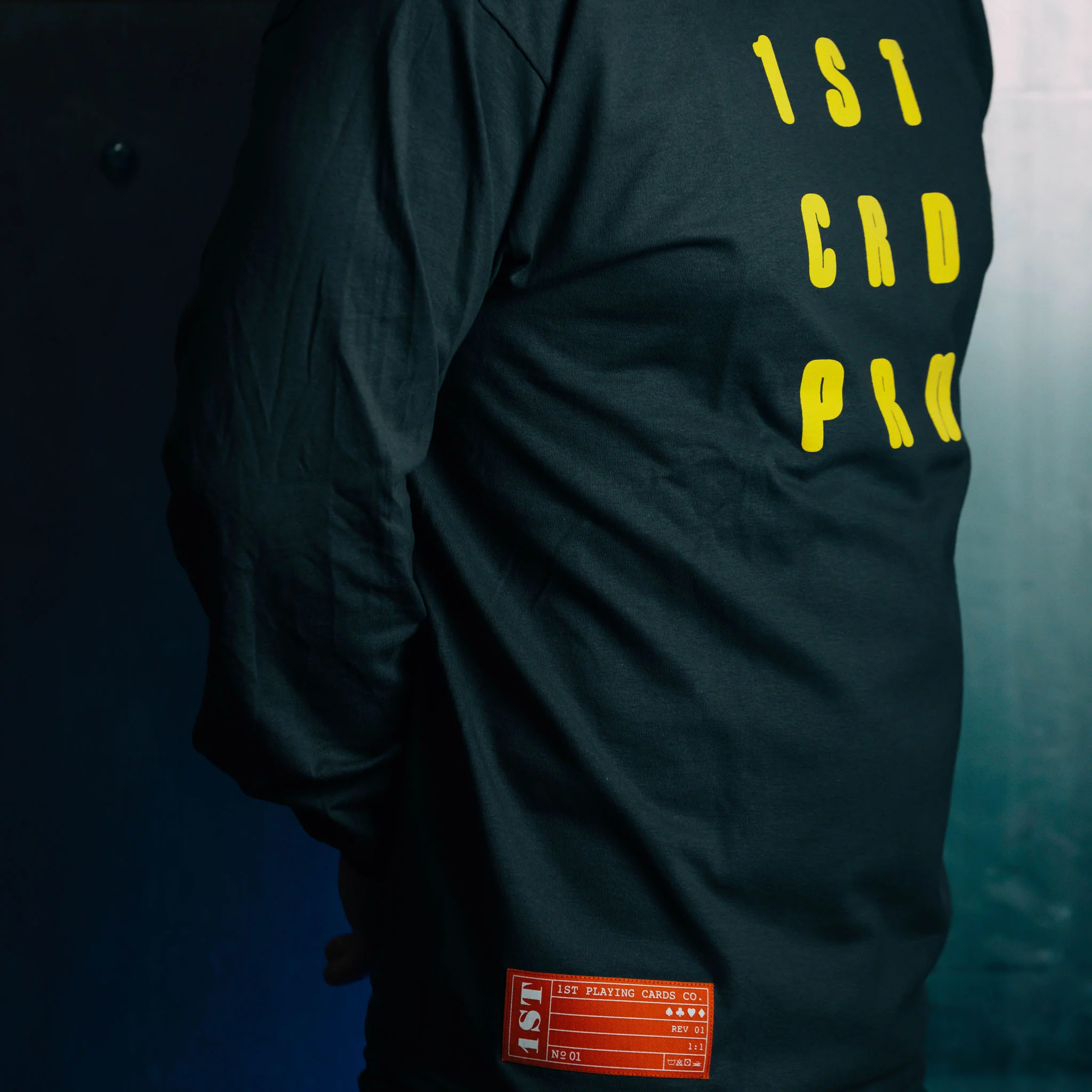 1ST Gray "CRDPRN" Long Sleeve Tee - Image 6