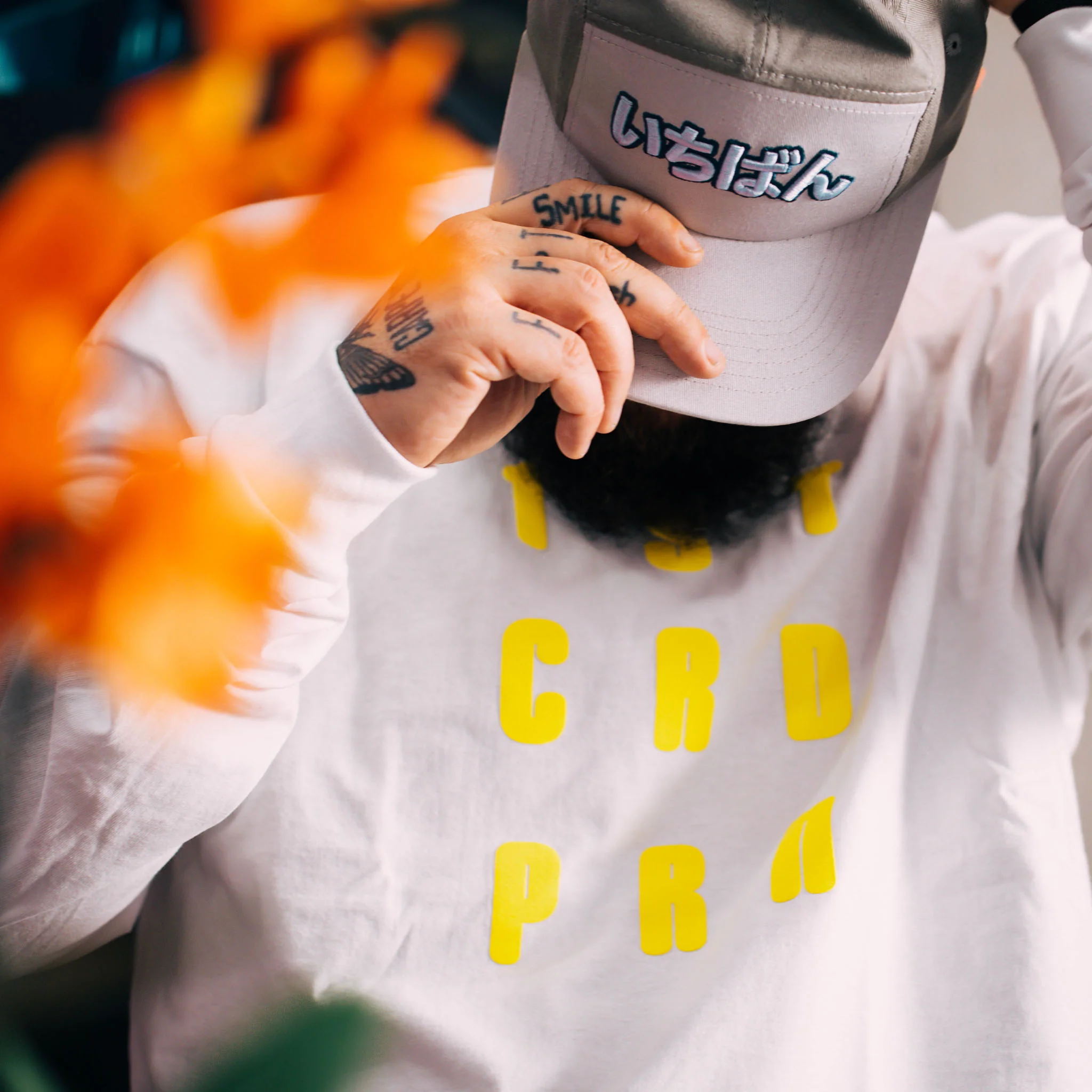 1ST White "CRDPRN" Long Sleeve Tee - Image 8